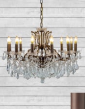 (PRE-ORDER ONLY) Large 12 Branch, Bronze, Shallow Chandelier