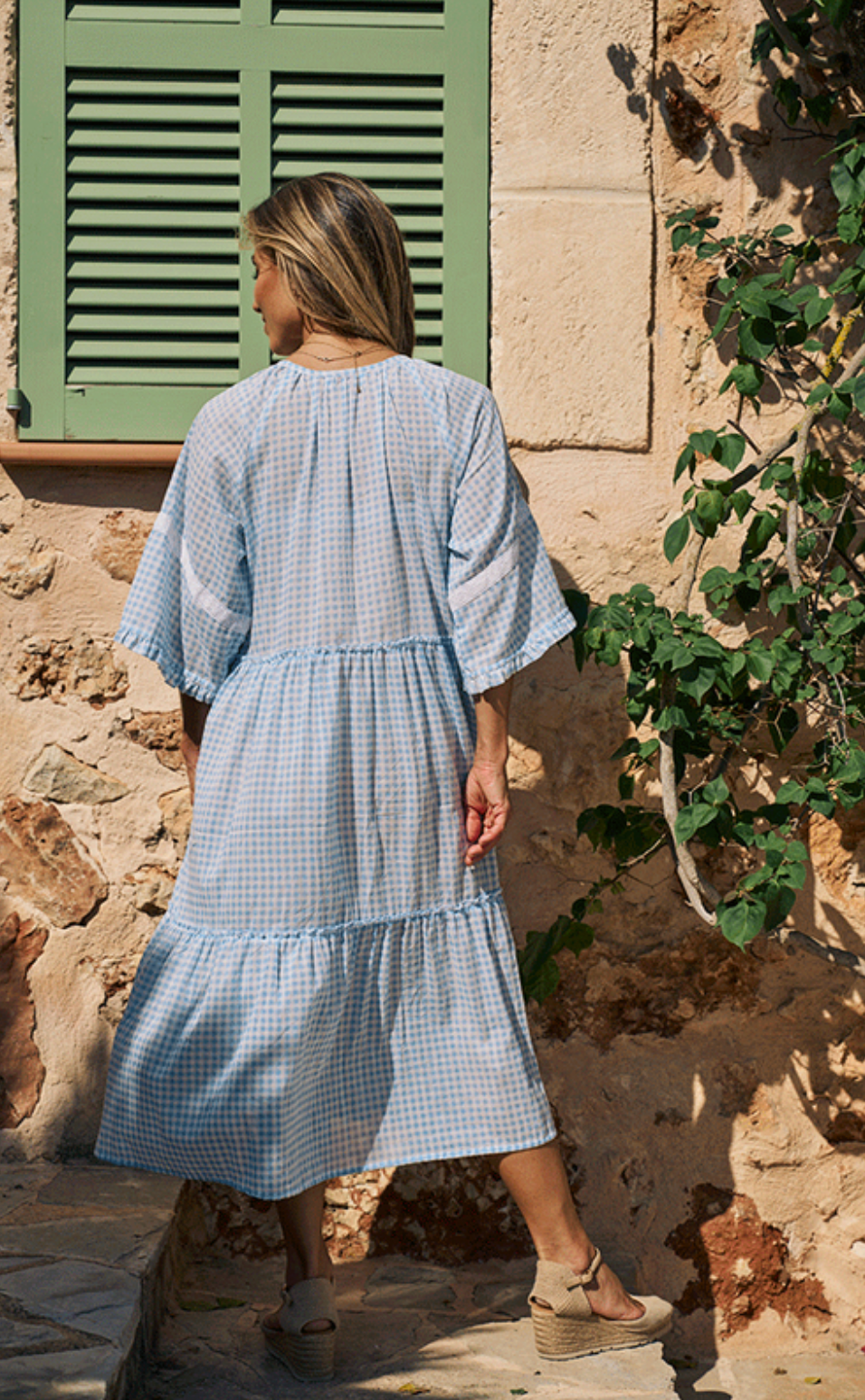 264 - Nimes Cotton Gingham Dress