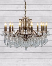 (PRE-ORDER ONLY) Large 12 Branch, Bronze, Shallow Chandelier