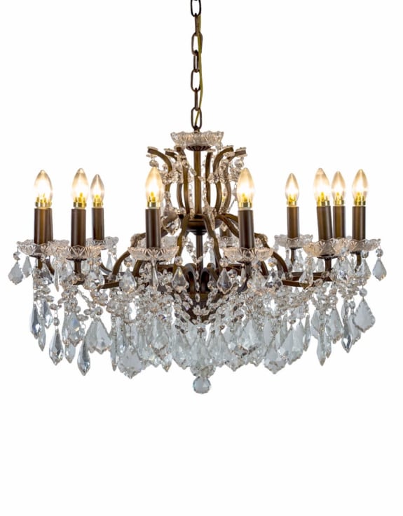 (PRE-ORDER ONLY) Large 12 Branch, Bronze, Shallow Chandelier