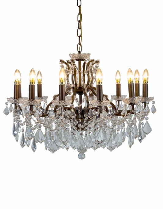 (PRE-ORDER ONLY) Large 12 Branch, Bronze, Shallow Chandelier