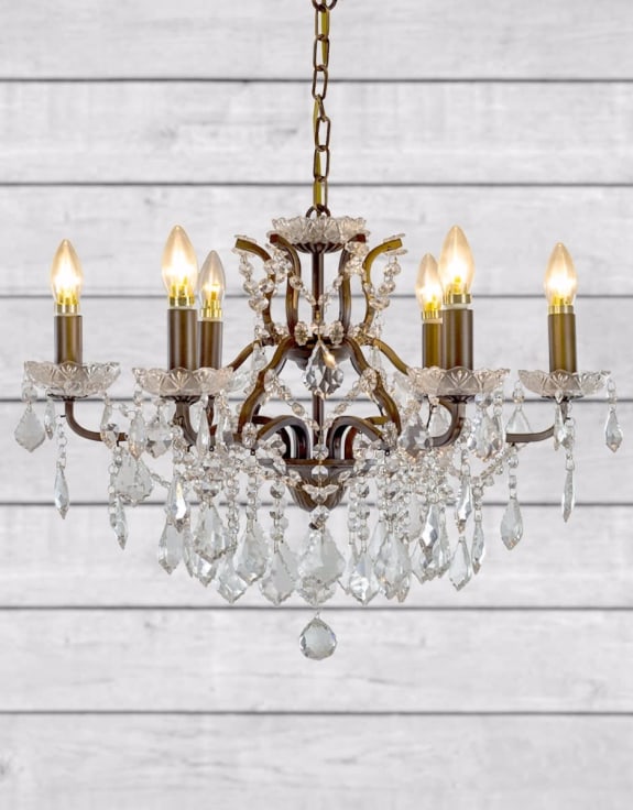 (PRE-ORDER ONLY) 6 Branch, Bronze, Shallow Chandelier