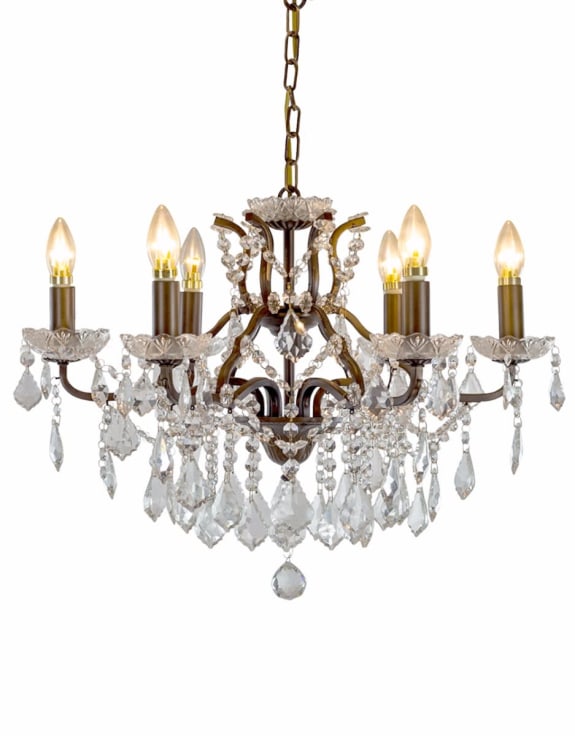 (PRE-ORDER ONLY) 6 Branch, Bronze, Shallow Chandelier