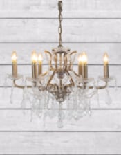 (PRE-ORDER ONLY) 6 Branch, Brushed Gold, Shallow Chandelier