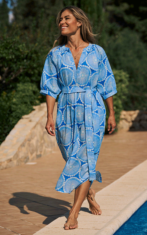 Antibes Midi Dress - Blue