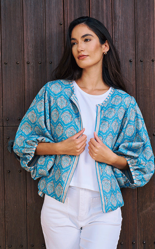 Bari Reversible Jacket - Denim Blue