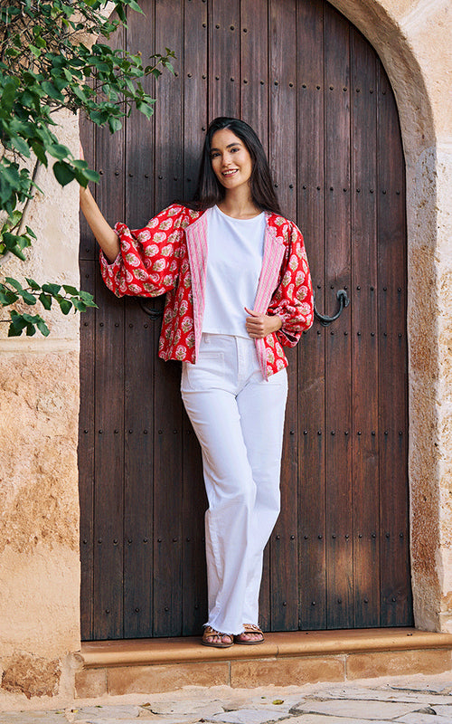 Bari Reversible Jacket - Red