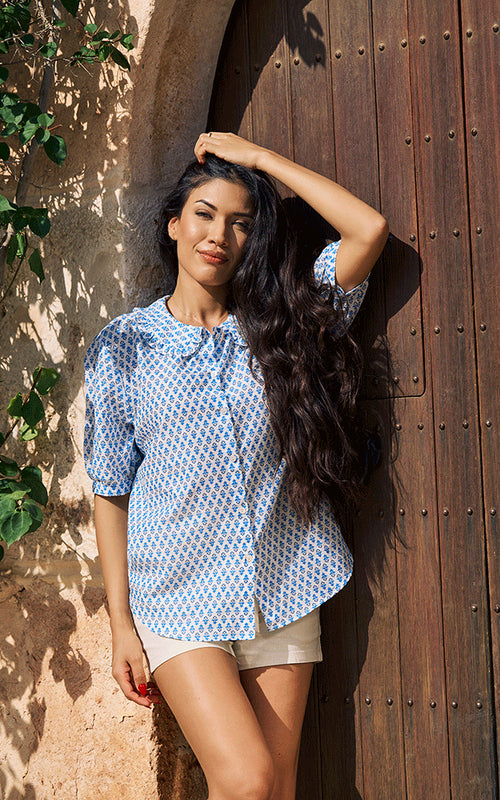 Marseille Blouse - Blue