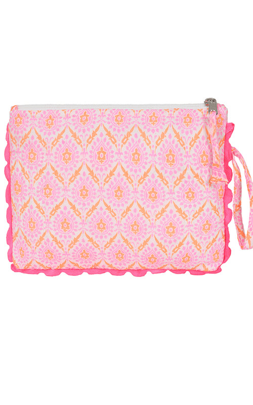 Vashti Pouch Bag - Neon Pink & Orange