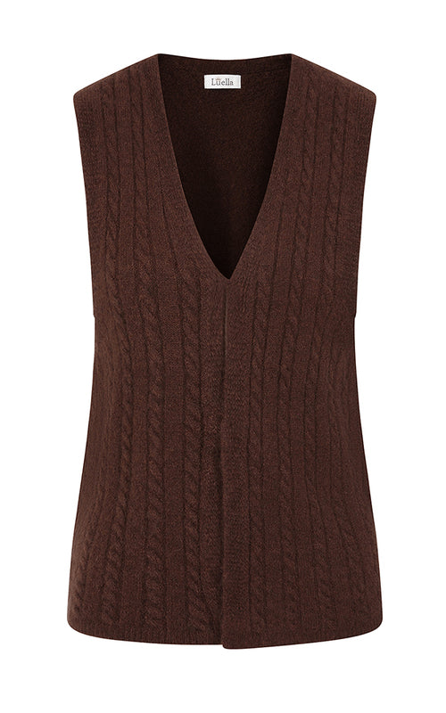 Whatley Alpaca Knit Waistcoat - Chocolate