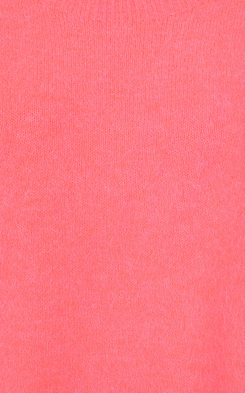 Bettina Short - Coral Fluorescent, Alpaca Jumper