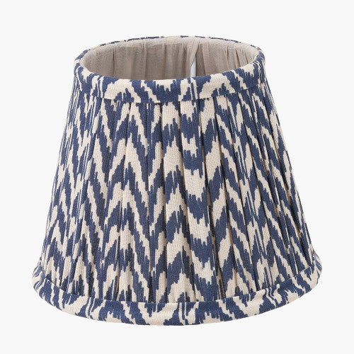 Vienna, Blue Chevron Pleat Lampshade - 16cm