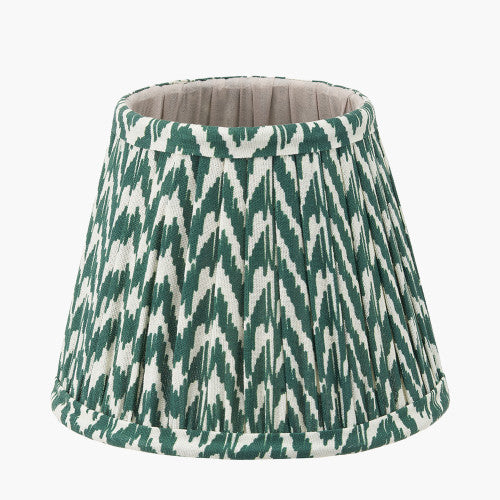Vienna, Forest Green Chevron Pleat Lampshade - 16cm