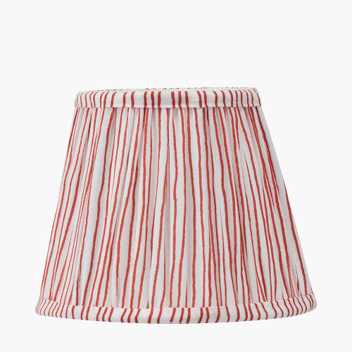 Thiago, Cinnamon Striped Pleated Lampshade - 16cm
