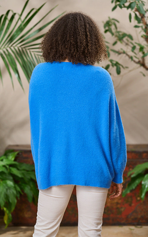 Bettina Long - Bright Blue, Alpaca Jumper
