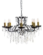 (PRE-ORDER ONLY) Medium 8 Branch, Bronze, Shallow Chandelier