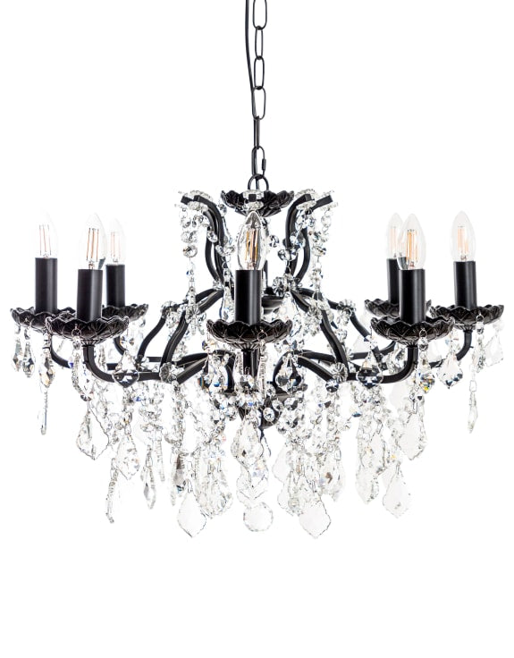 (PRE-ORDER ONLY) Medium 8 Branch, Bronze, Shallow Chandelier