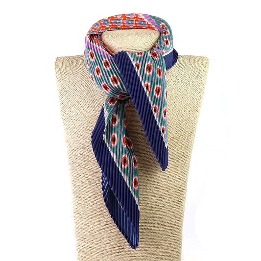 Blue Poppy Crinkle Neckerchief