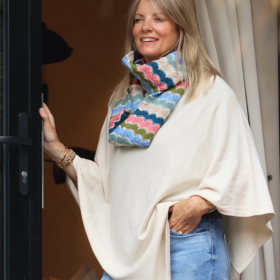 Cream Poncho