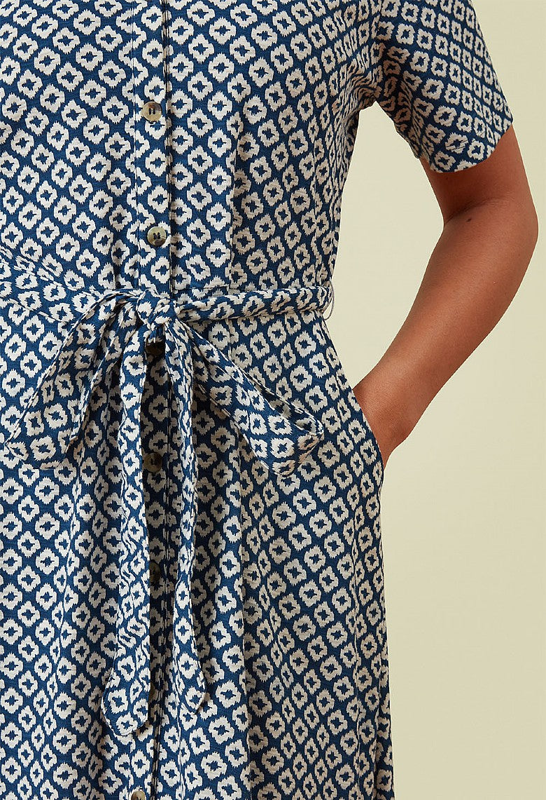 Bavrina Dress - Ikat Tile