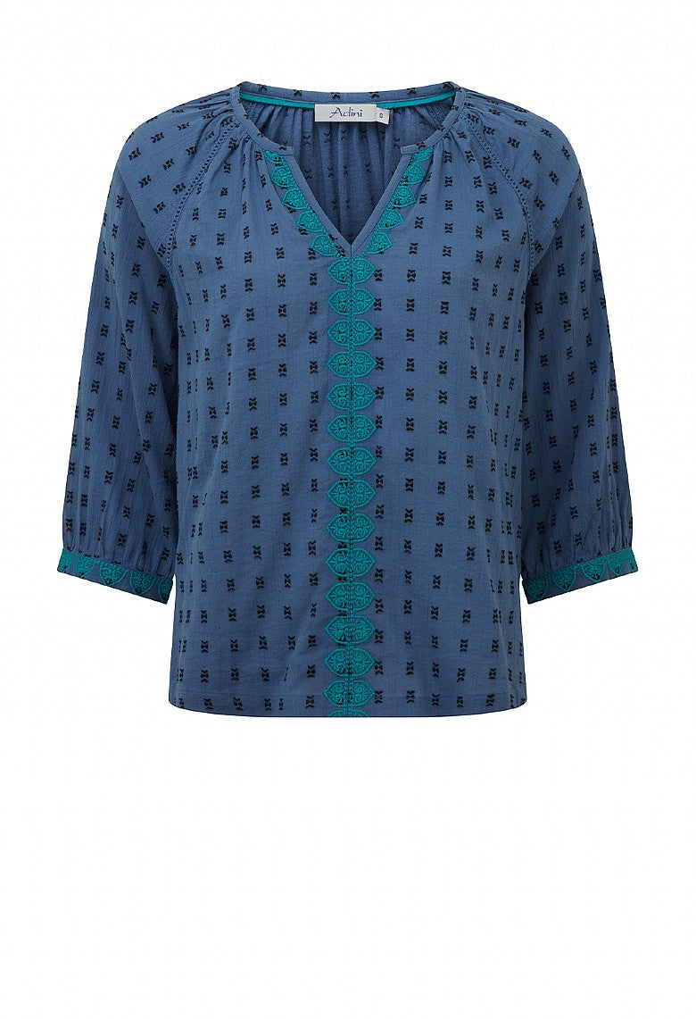 River Blouse - Riviera Blue