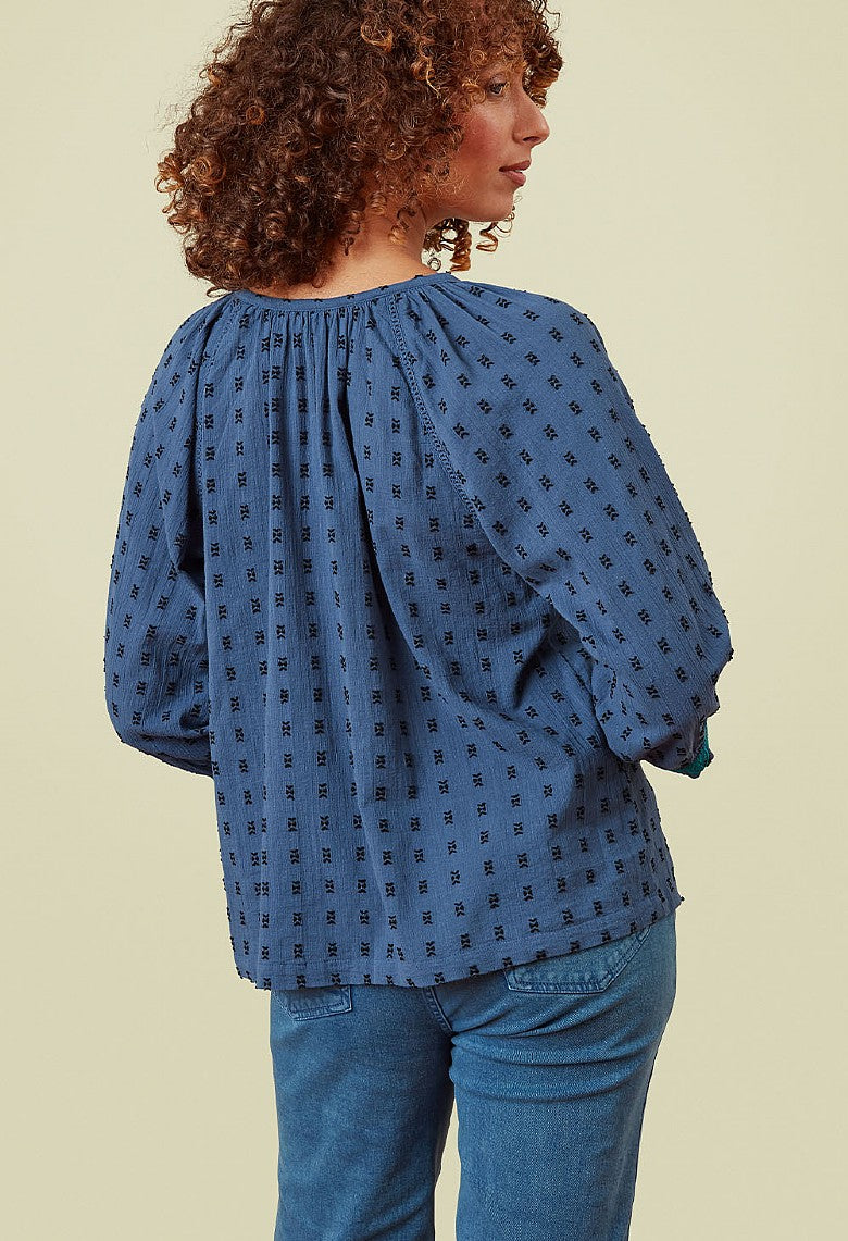 River Blouse - Riviera Blue