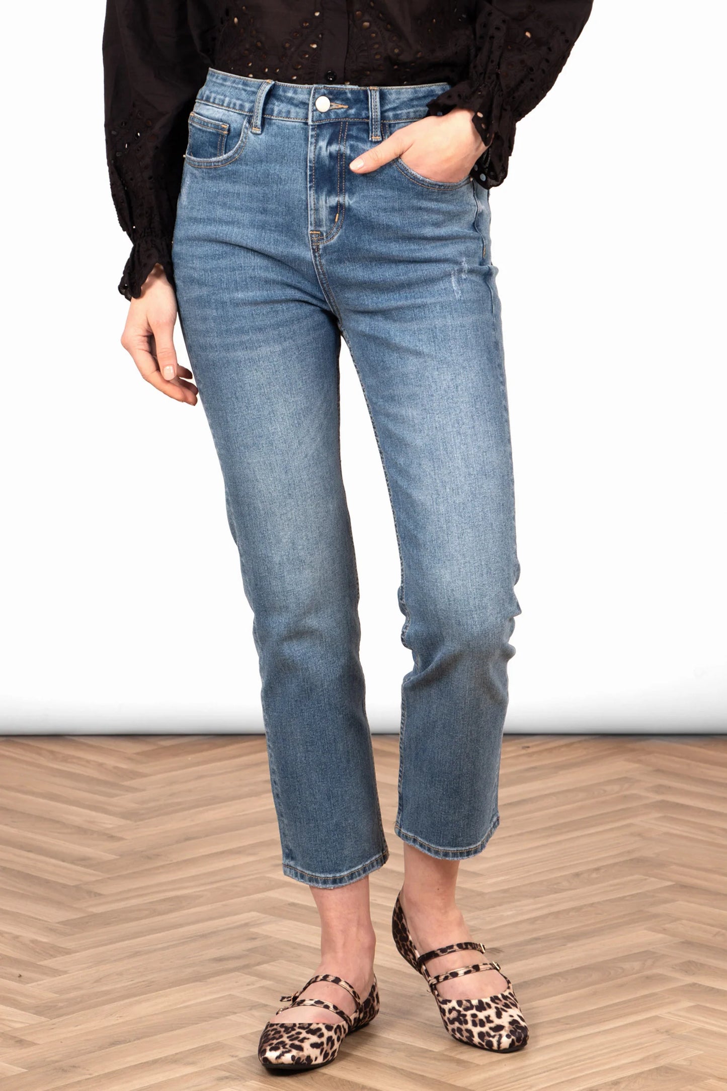 Slim Leg, Straight Cut Jeans