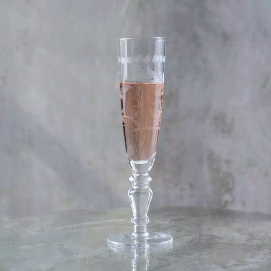 Champagne Flute - Etched Clear