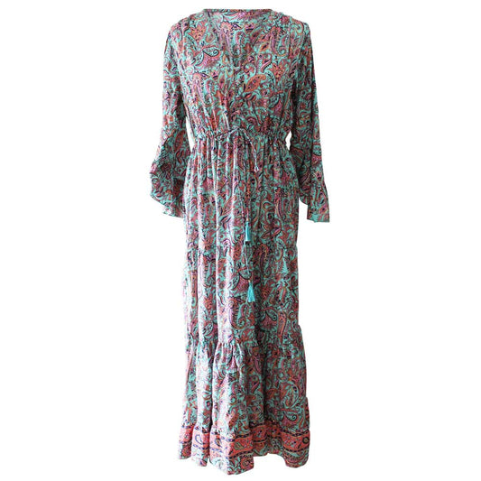 Arianna, Turquoise Floral Dress