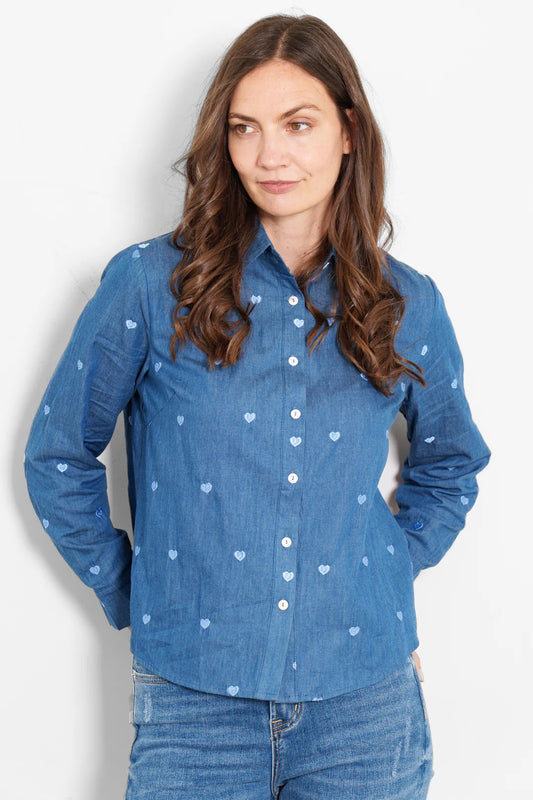 Dixie, Cotton Denim with Hearts