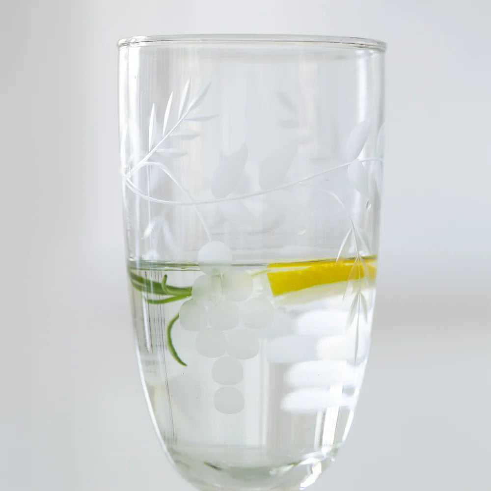 Champagne Glass - Rambling Vine Etching