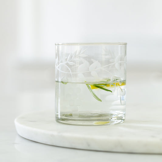 Water Tumbler - Rambling Vine Etching