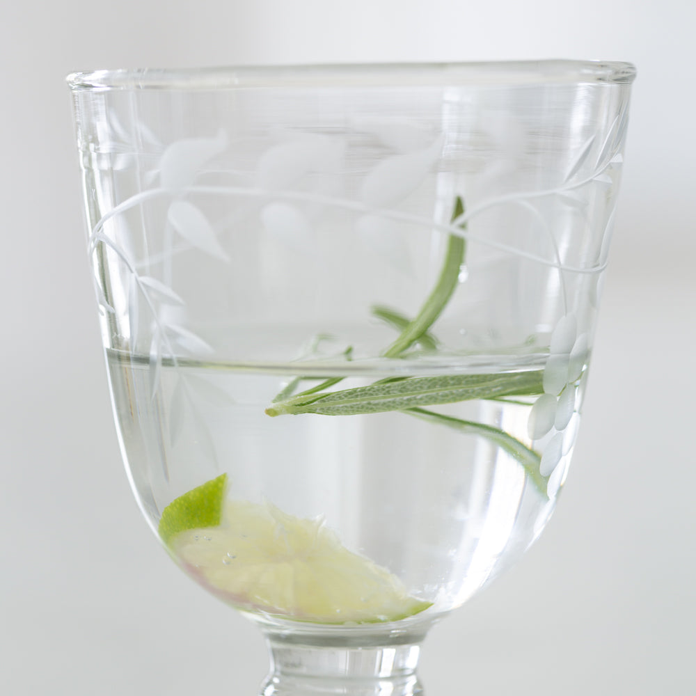 Small Wine Glass, Rambling Vine Etched