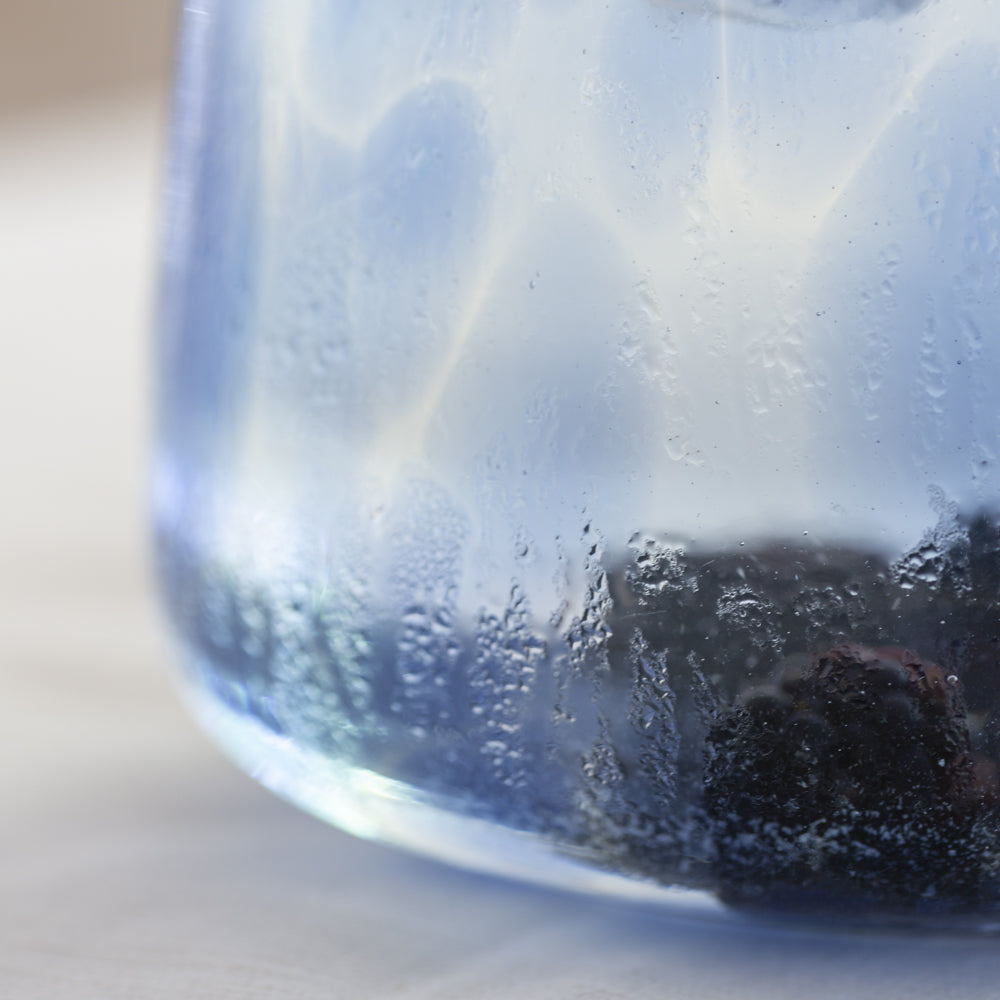 Glass Jug - Leopard Blue