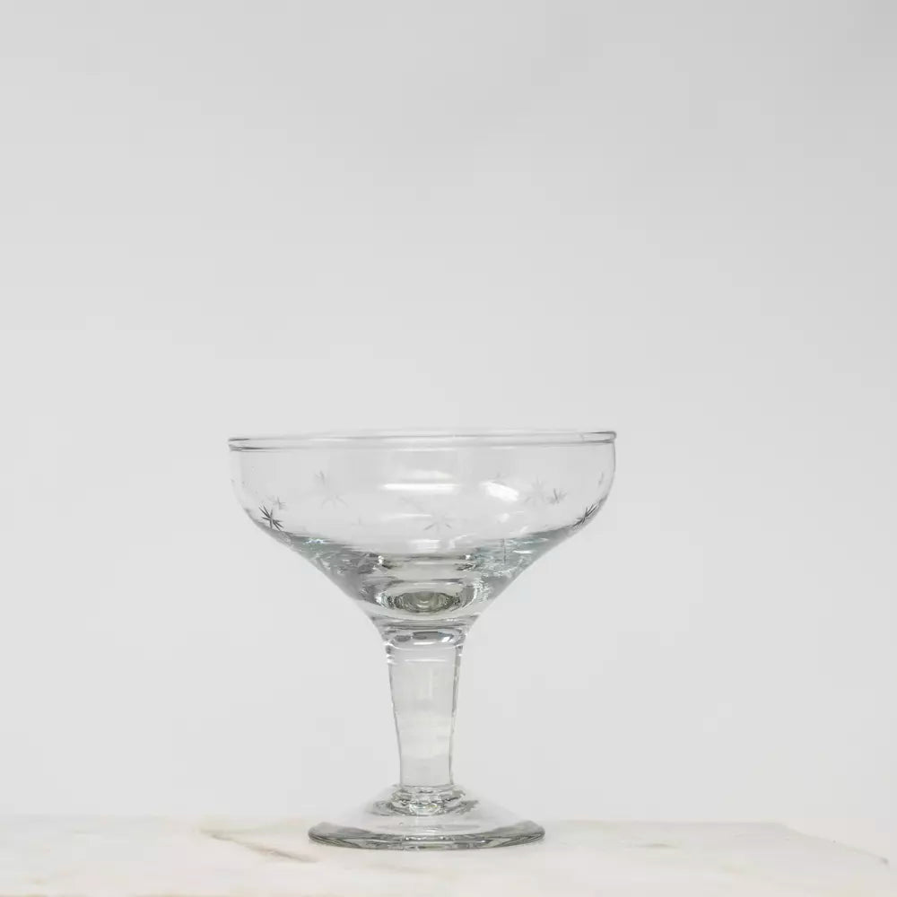 Champagne Coupe - Etched Stars