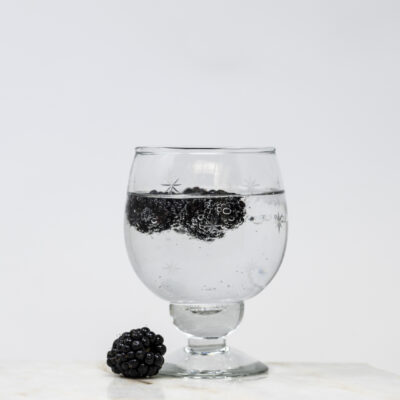 Large Wine Glass with Etched Stars