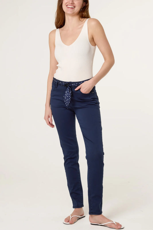 Navy Slim Leg Trouser