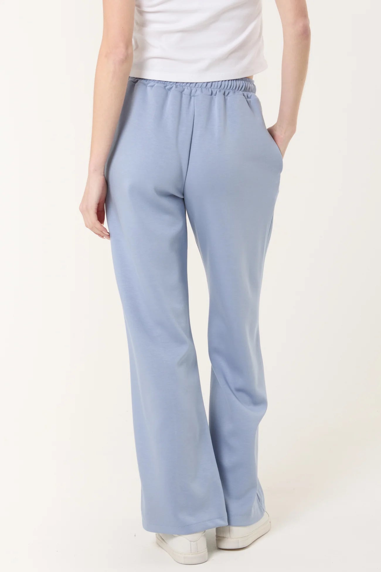 Denim Blue Crease Front Sweat Trousers