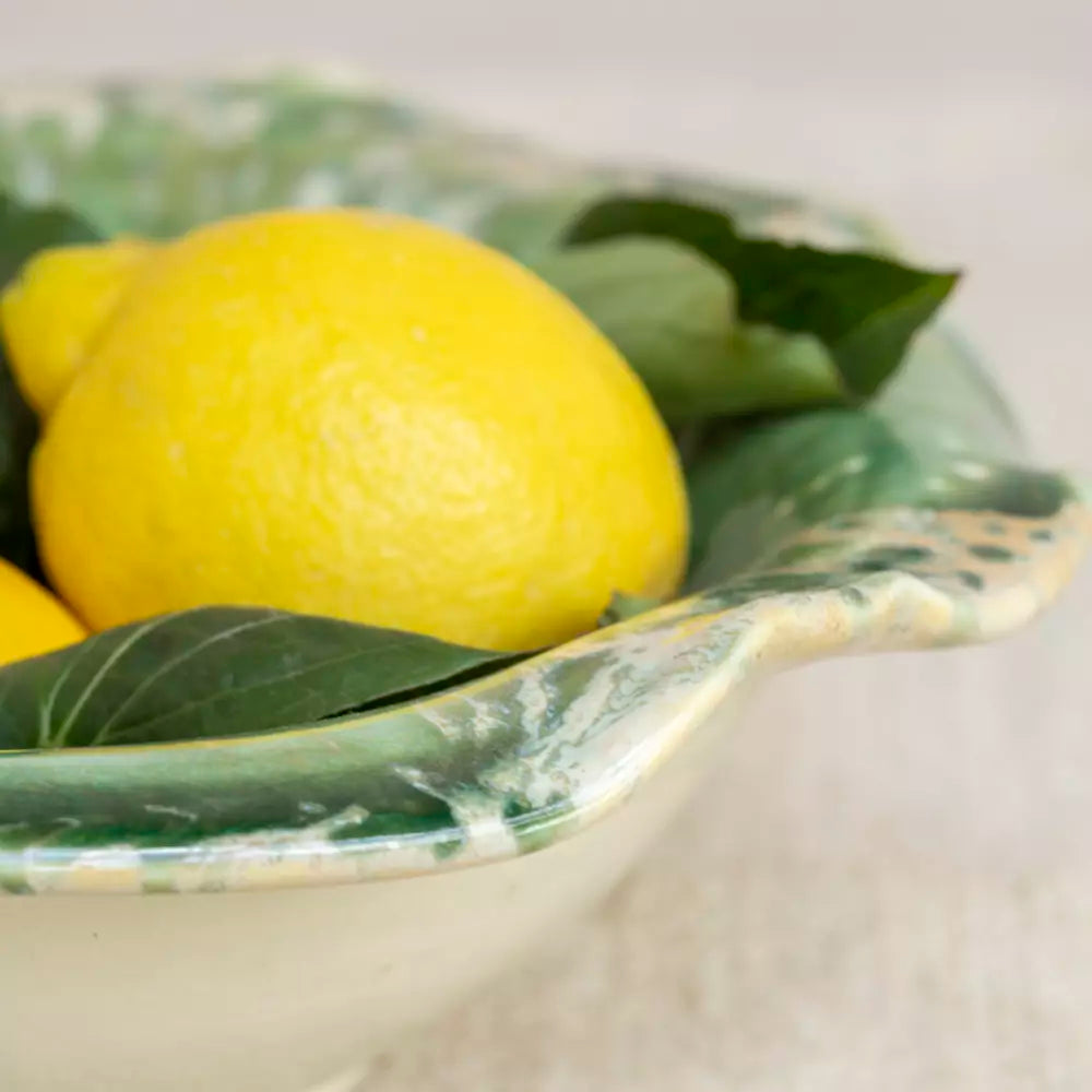 Glazed Bowl Green Stripe