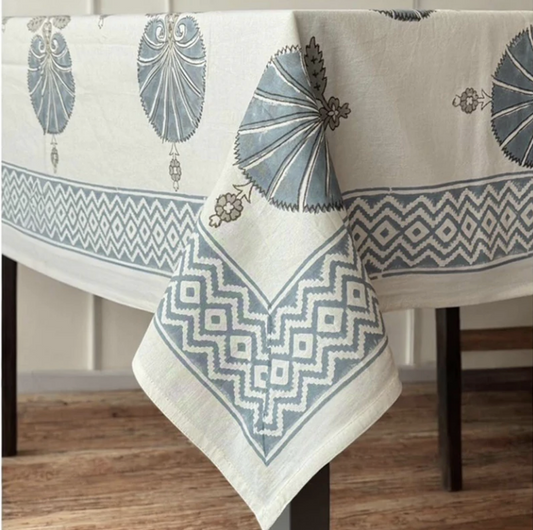 Blue Motif Tablecloth