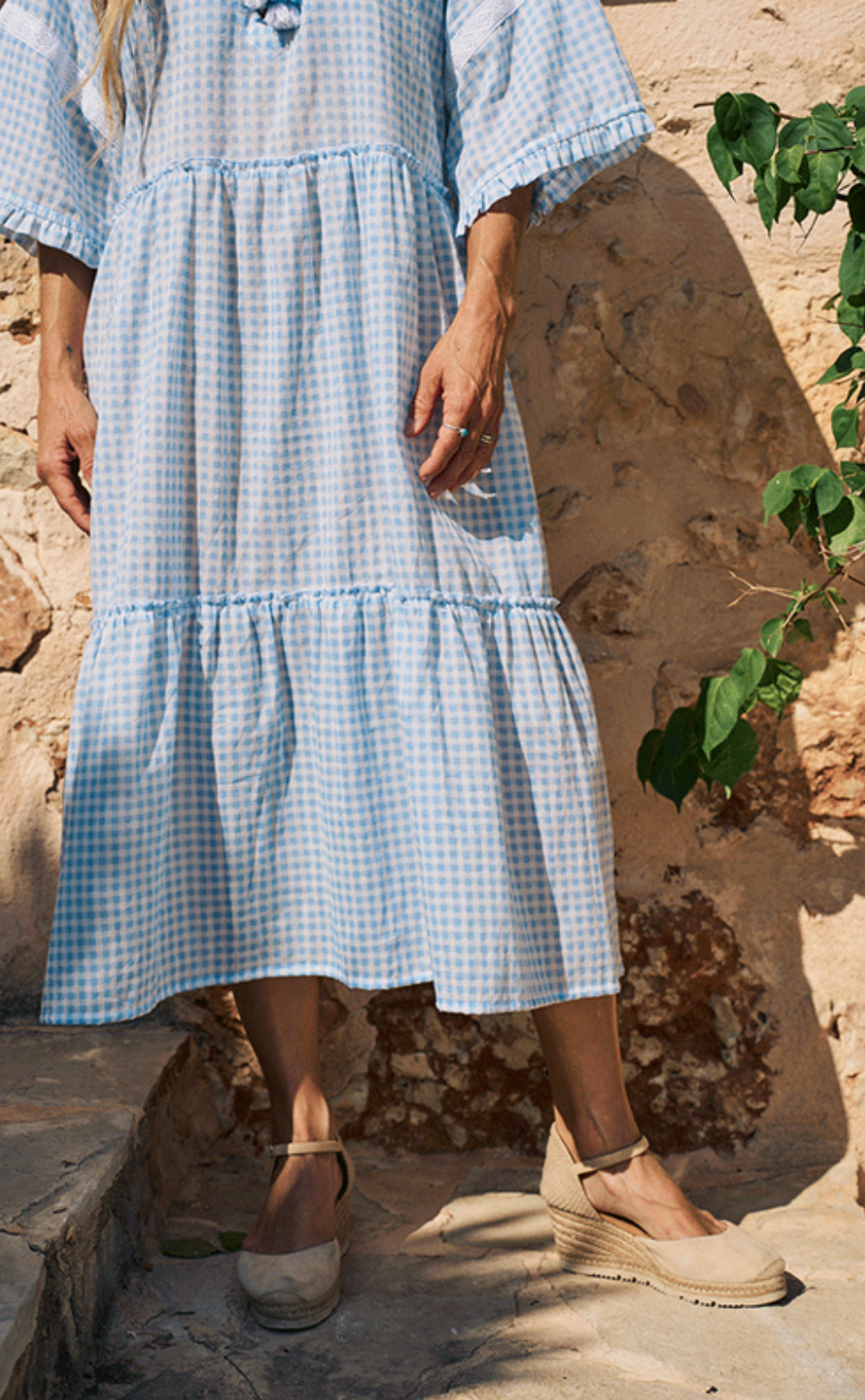 264 - Nimes Cotton Gingham Dress