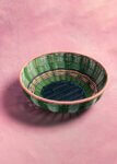 Woven Bowl - Pink & Navy