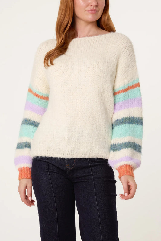 Striped Sleeve Jumper